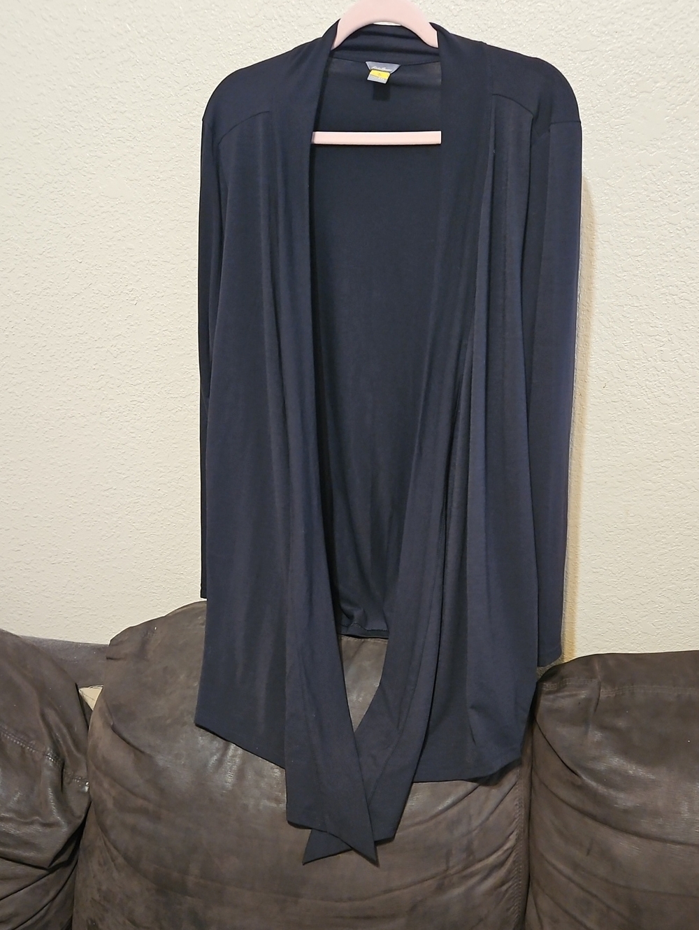 Eddie Bauer Navy Open-Front Lightweight Cardigan